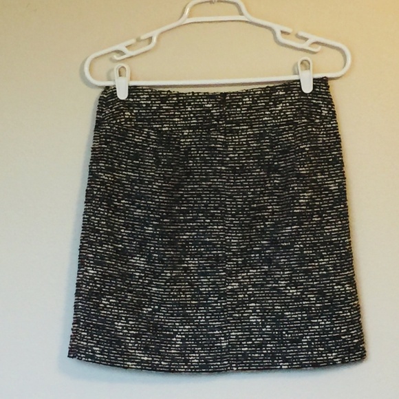 LOFT Burgundy Gray & Ivory Tweed Mini Skirt 2P EUC - Picture 3 of 10